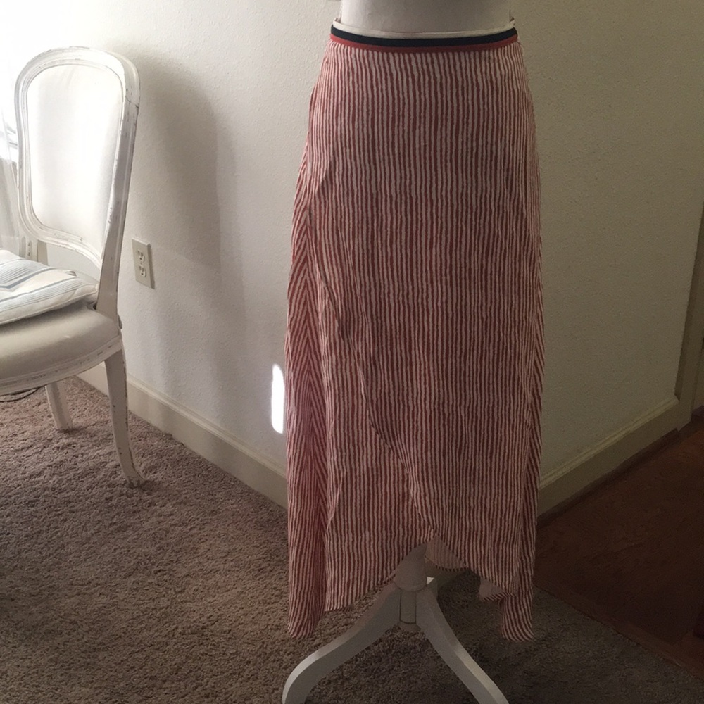 Sand and Blue wrap skirt